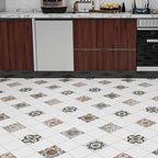 Vinyl flooring Peel and Stick floral pattern wall and floor vinyl