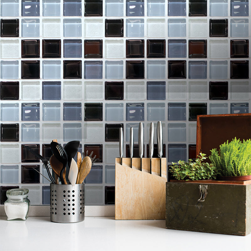 Mosaic Tiles Wallpaper PVC Waterproof Peel & Stick Mosaic Tiles