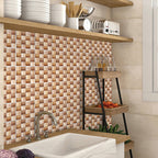 Mosaic Tiles Wallpaper PVC Waterproof Peel & Stick Mosaic Tiles