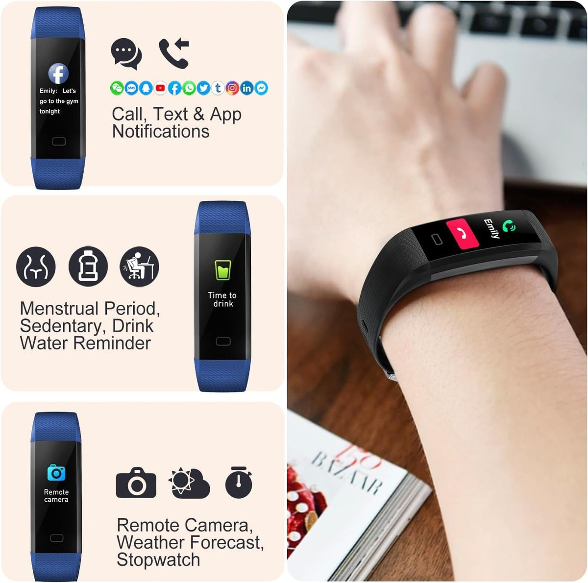 Heart Rate Monitor Smartwatch | Waterproof, Sleep Tracking & Fitness Insights for Daily Health Management