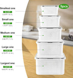 5-piece Large Food Storage Set with Lids – Freshness Keeping and Practical