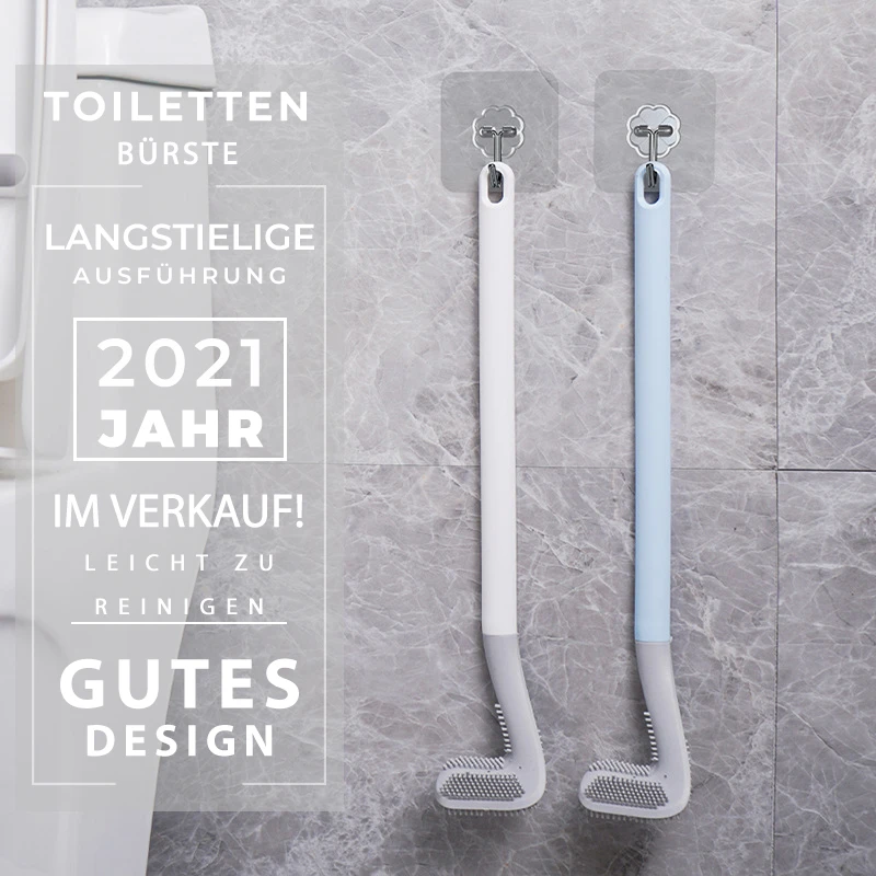 Toilet brush with long handle