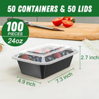 50-piece Meal Prep Container Set with Lid – Ideal for Meal Preparation