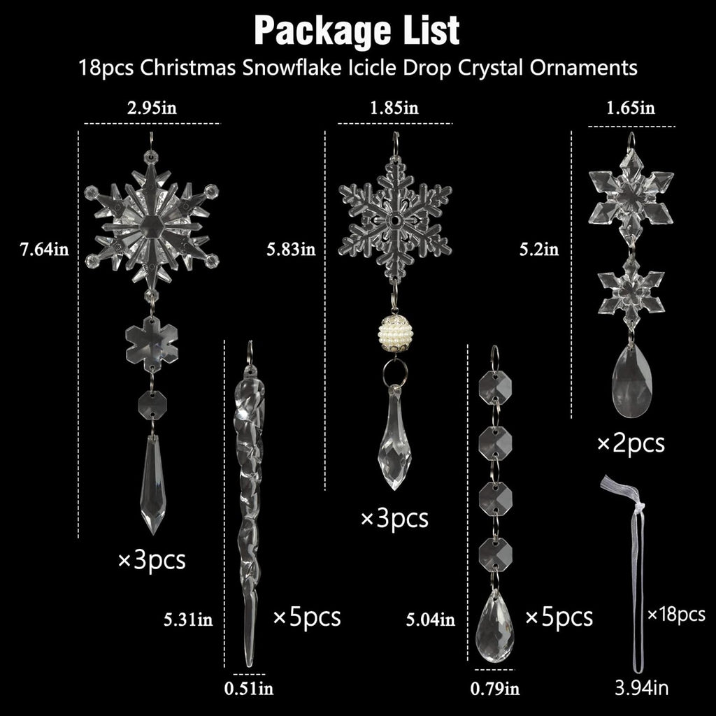 Crystal Christmas Ornaments Set - ShineBright