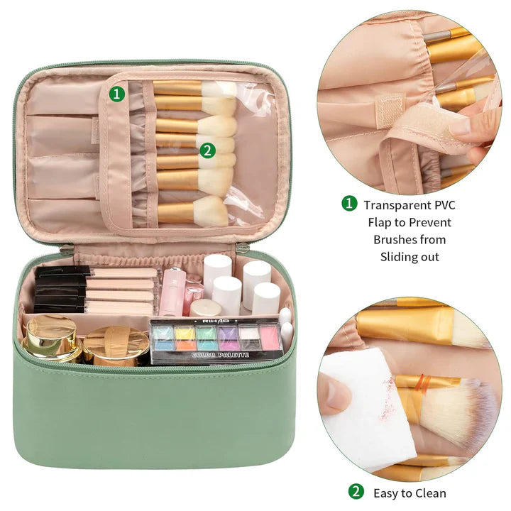 Practical Make-up Organizer for Traveling | With Compartments and Dividers