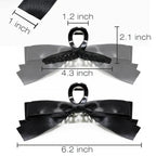 Large Hair Clips with Satin Bows