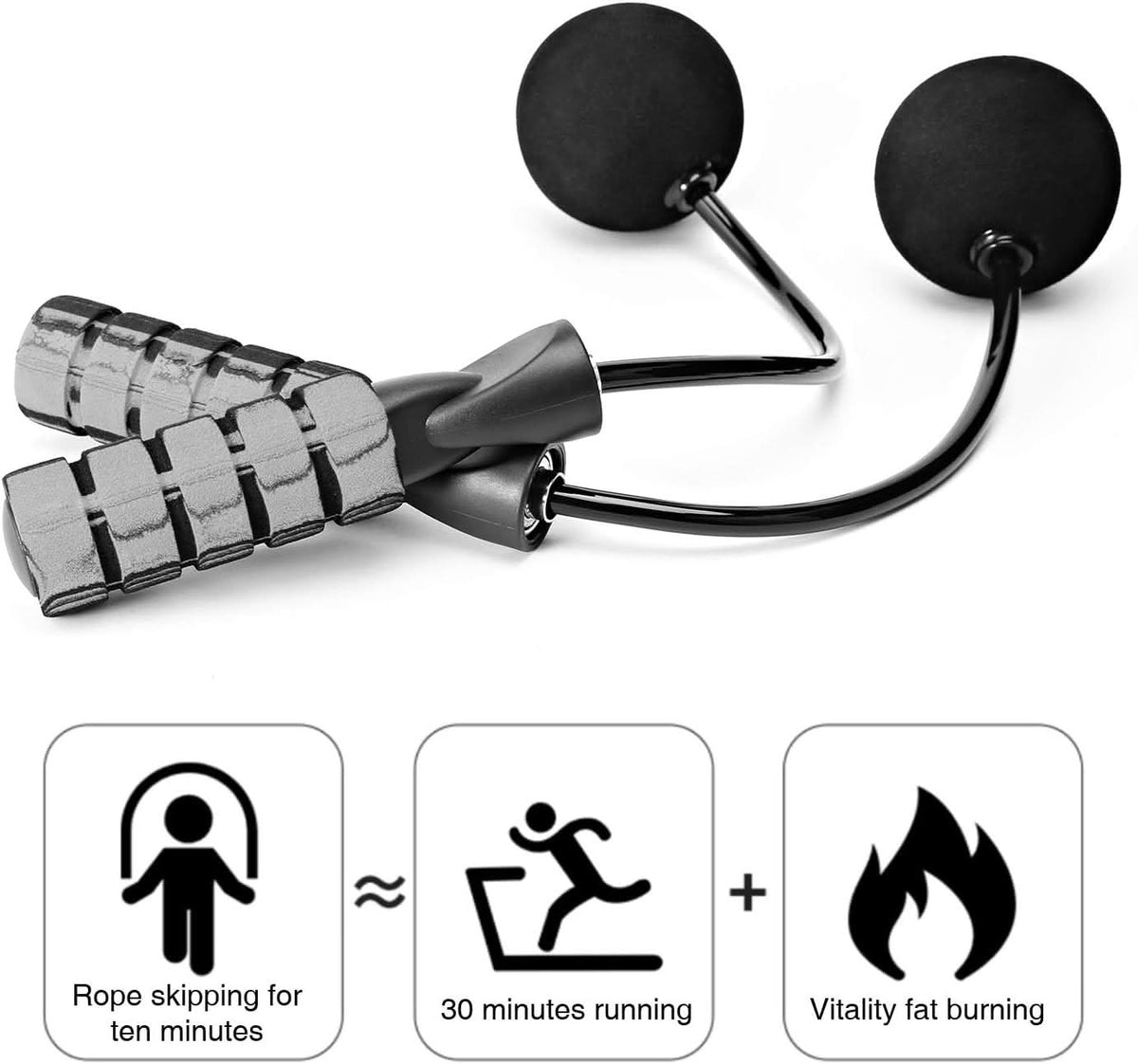Wireless weighted skipping rope for cardio & coordination
