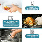 8-piece set of glass food storage containers with lids