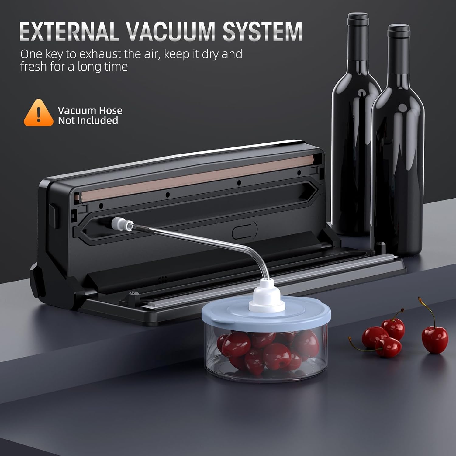 8-in-1 Vacuum Sealer with Built-In Cutter | Food Saver Machine for Dry & Moist Foods