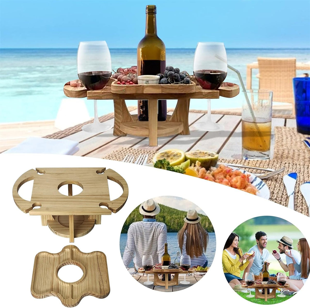 Eindhoven 2-in-1 Fruit and Wine Glass Table Rack