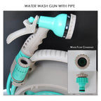 Practical hose reel with spray nozzle – Compact garden hose cart for easy watering
