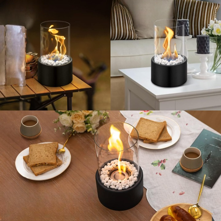 Stylish & modern table fire lantern
