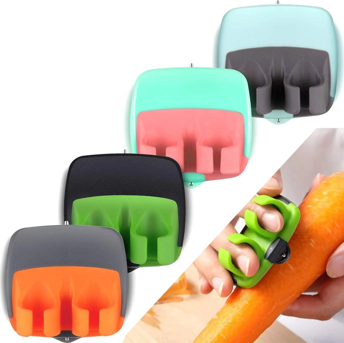 4-piece finger vegetable peeler set