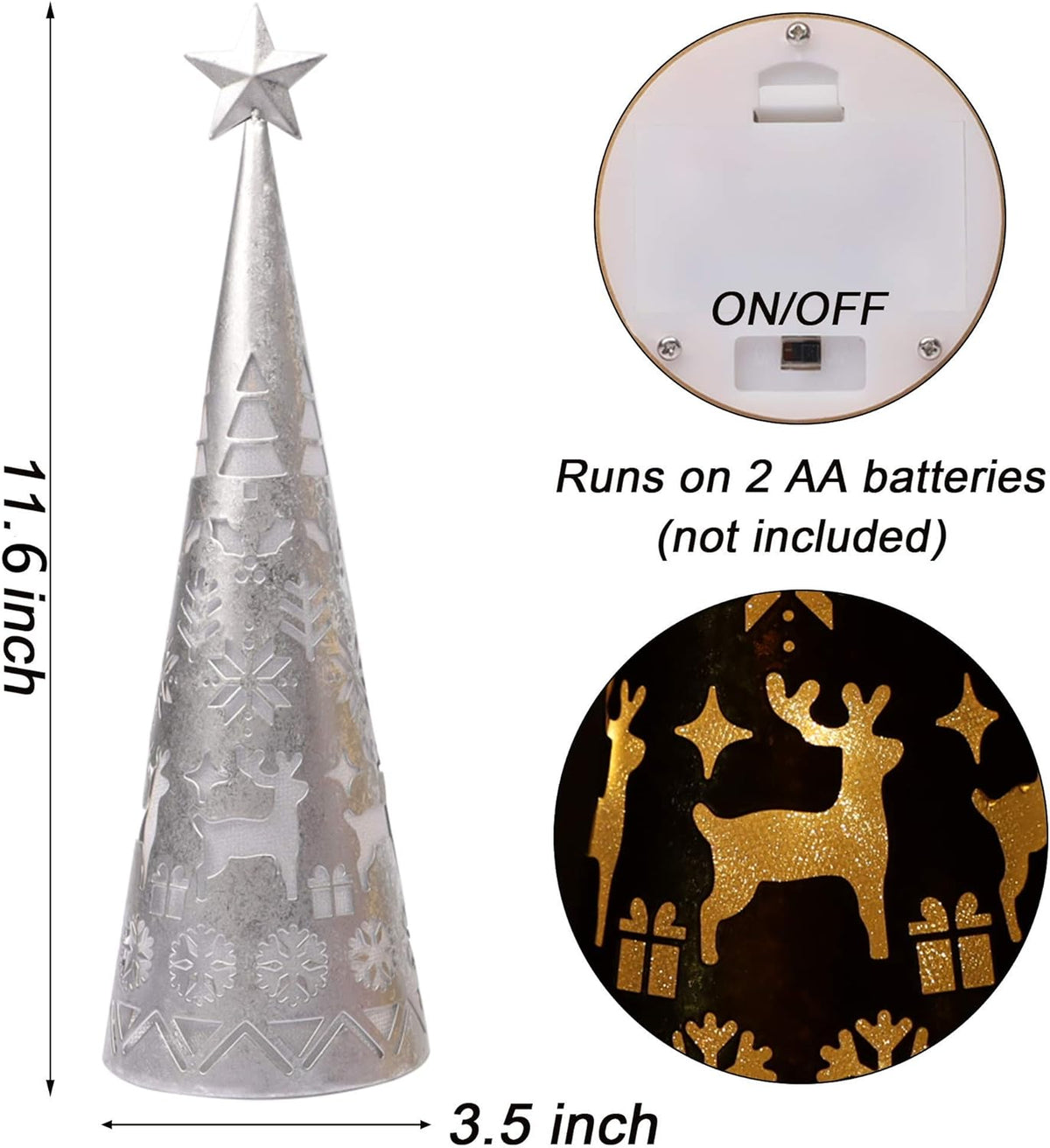 LED Cone Table Decoration Set (2 Pieces) - ShimmerCone