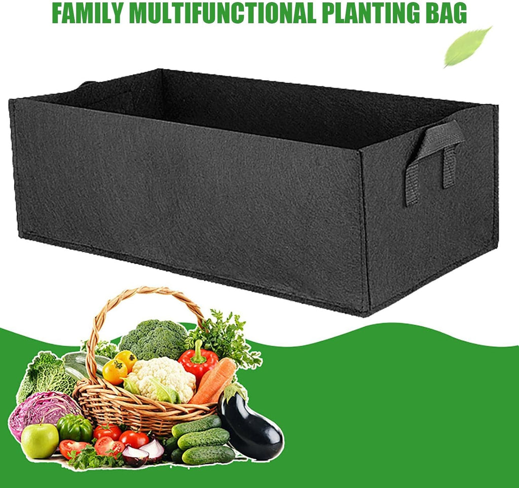 Foldable storage box made of felt for plants with handles