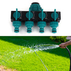 Universal 4-way garden hose splitter – Adjustable faucet splitter