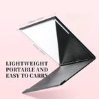 Compact makeup mirror with stand