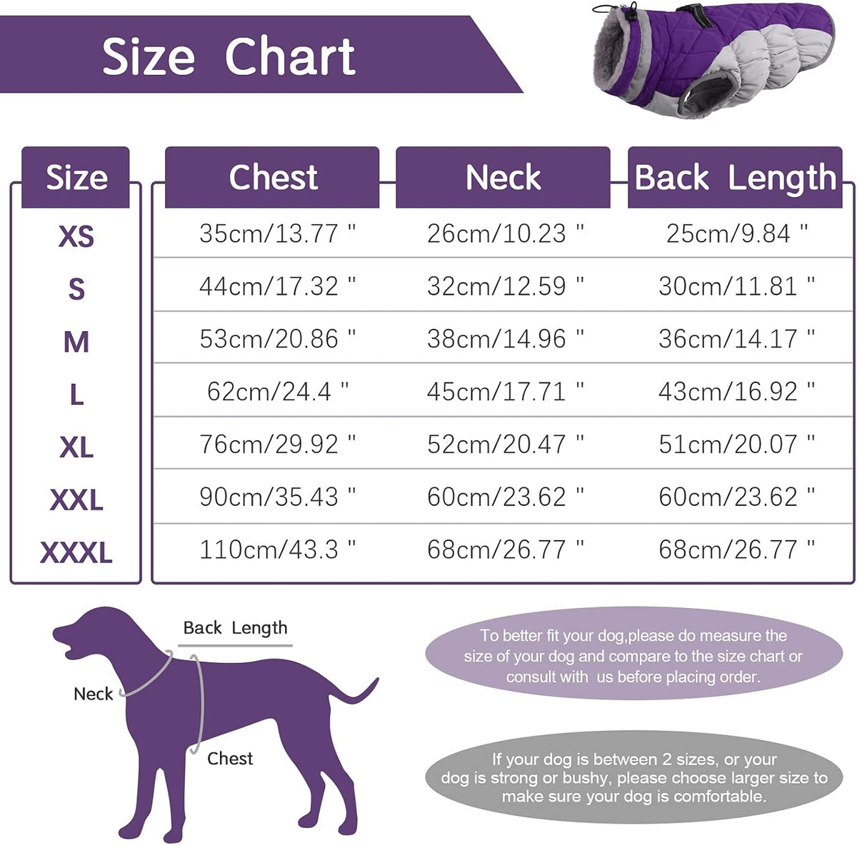 SafeWalk Winter Harness Jacket – Waterproof dog jacket with reflection and fleece lining