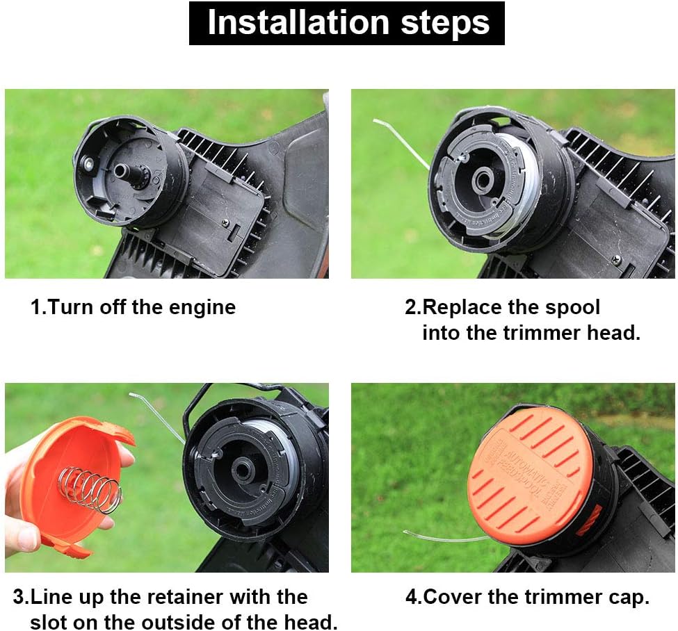 Replacement spool for trimmer – Nylon grass mowing line for lawn mowers and trimmers