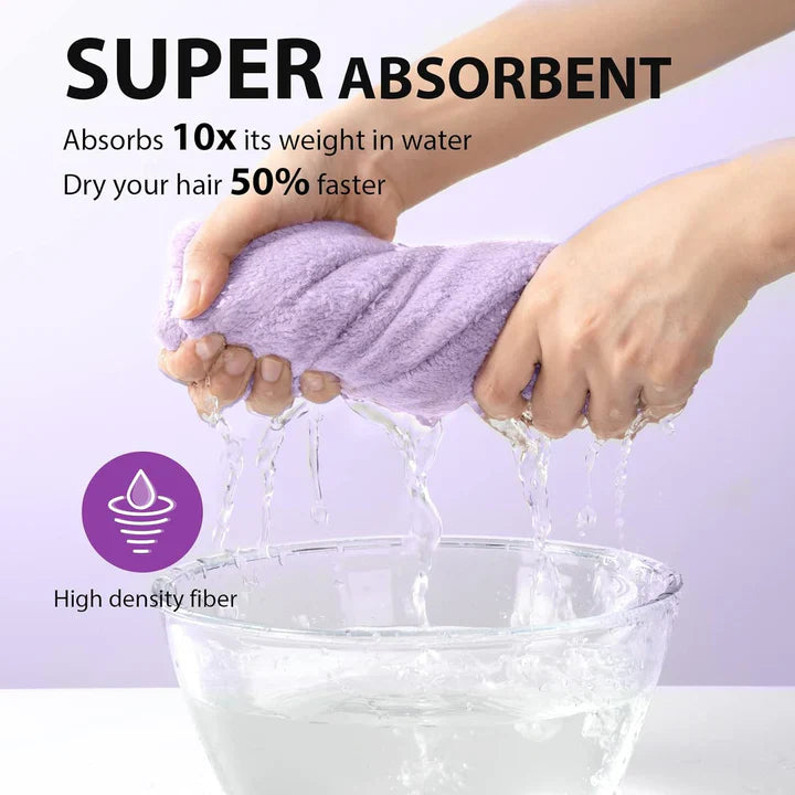 Microfiber Hair Towel Set | 3 Pack for Quick Drying