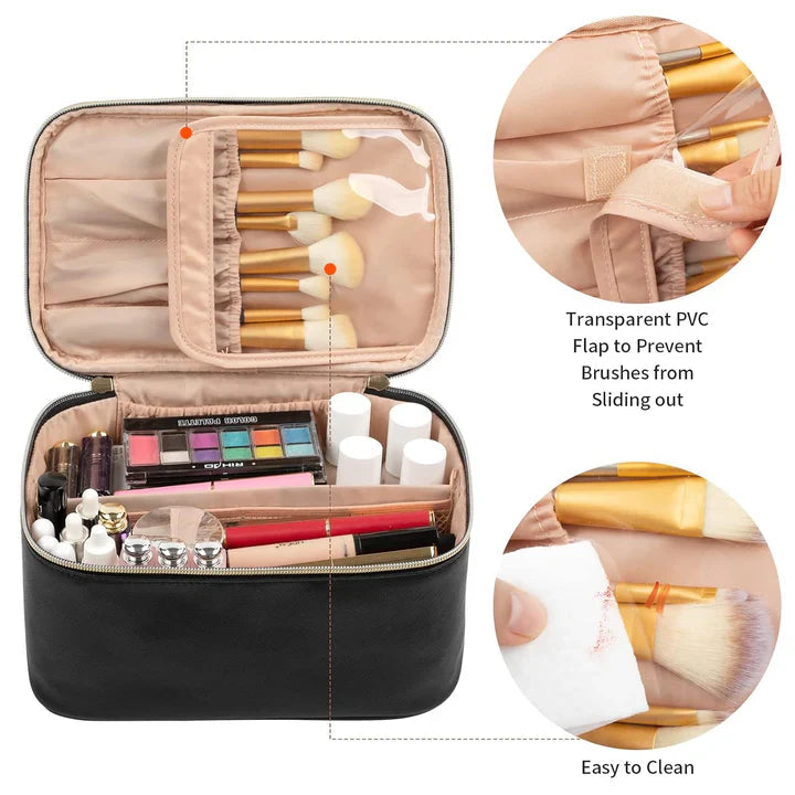 Practical Make-up Organizer for Traveling | With Compartments and Dividers