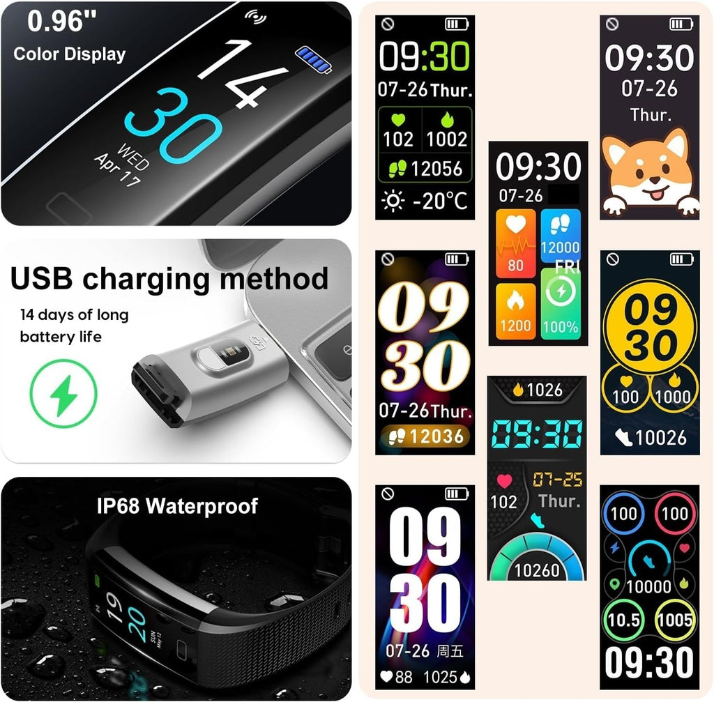 Heart Rate Monitor Smartwatch | Waterproof, Sleep Tracking & Fitness Insights for Daily Health Management
