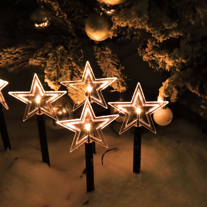 SnowGlow - Solar Pathway Lights for festive outdoor charm