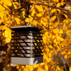 Solar LED garden lantern with ribbed design – Decorative outdoor lighting for garden