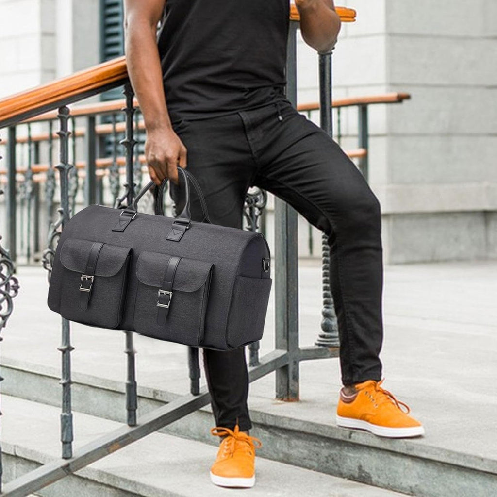 Garment Duffel Weekender Bag – Foldable Carry-On Suit Bag for Men