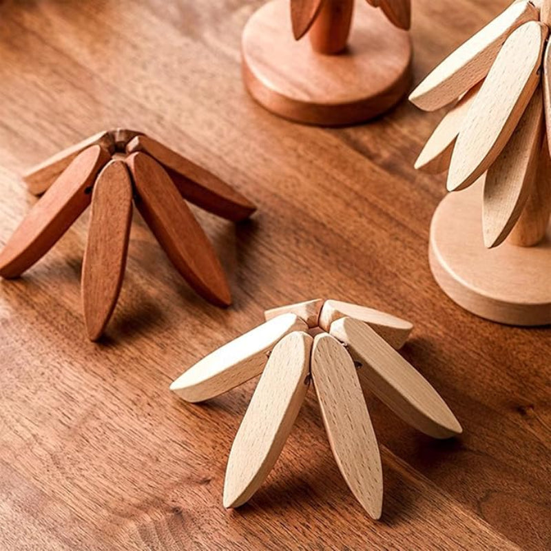 Wooden Tree Coaster Set