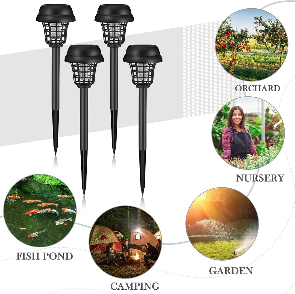 Solar Insect Killer with LED Light – Waterproof Garden Light for Mosquito Repulsion