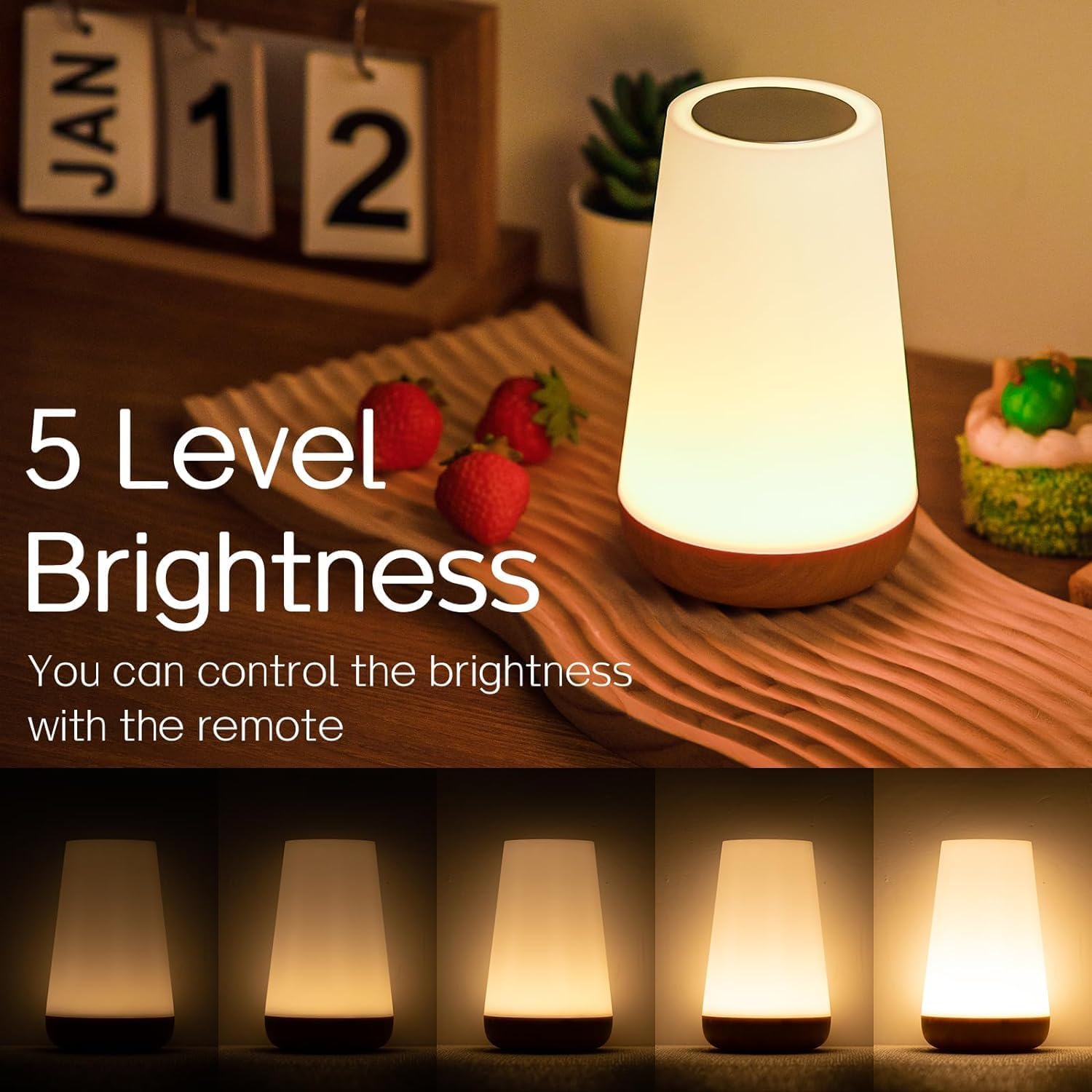 Night Light, LED Touch Bedside Table Lamp, 13 RGB Colours Changing