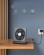 Ultra-Quiet Table Fan with USB – Compact & Powerful