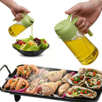 2-in-1 Oil Dispenser Bottle | Oil Sprayer and Dispenser | Healthy Cooking