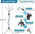 Standing misting system - adjustable height outdoor patio mister for cooling decks, porches, and backyards