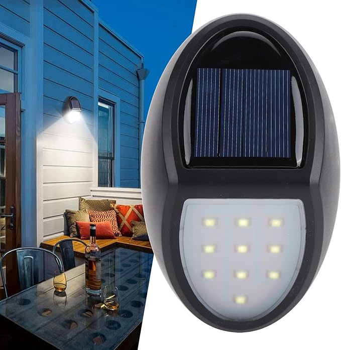 Solar LED Outdoor Wall Light with Motion Sensor and Weather-Resistant Housing