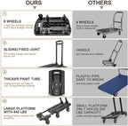 Heavy Duty 440LB Moving Dolly Moving Cart