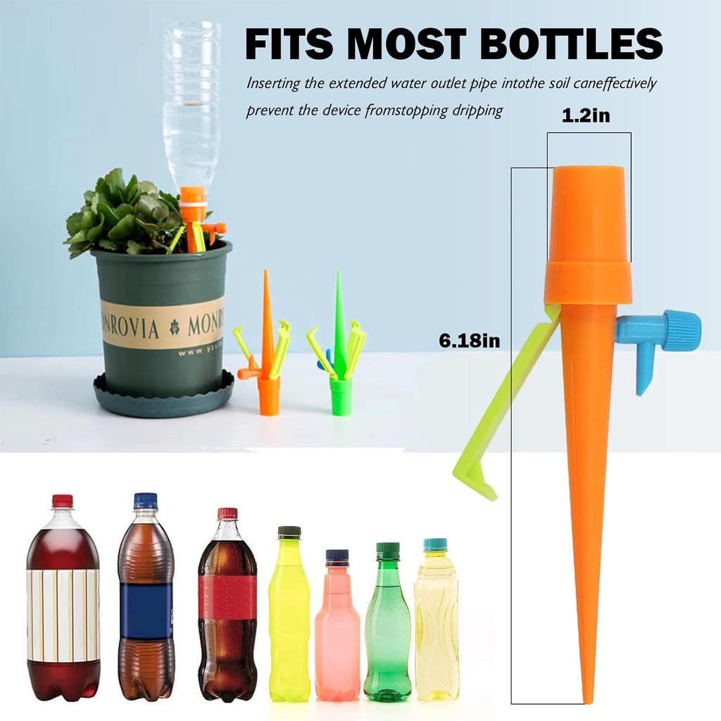 Automatic watering spike for plants – With bottle adapter