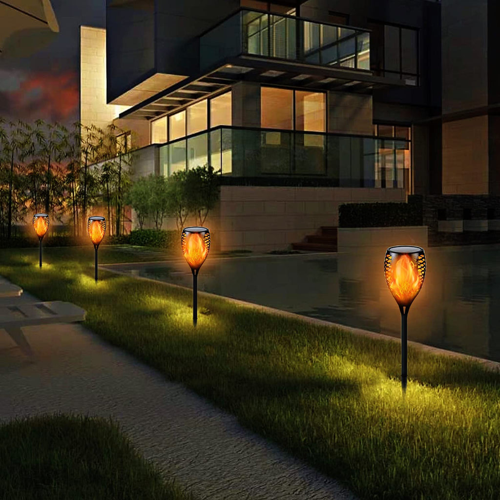 FlameGlow Solar Tiki Torches | Flickering Flame Lights | Sustainable Garden Lighting