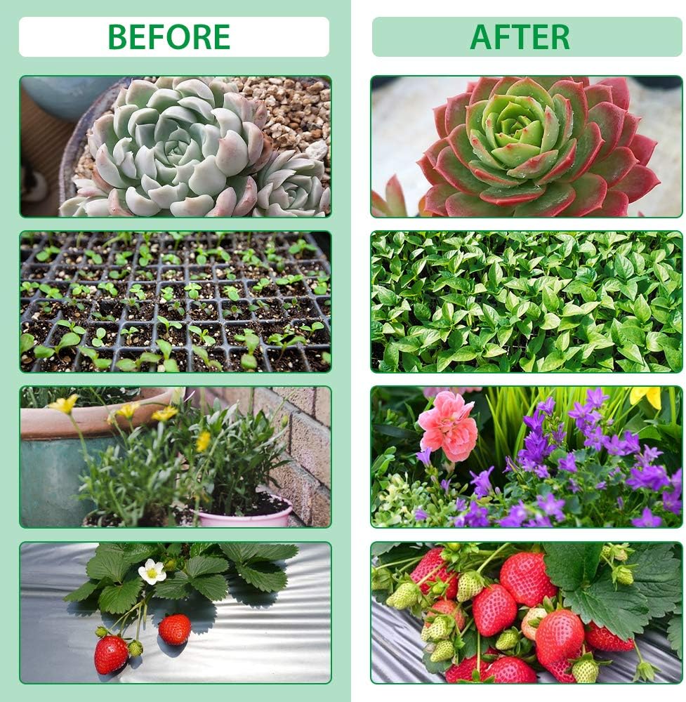 Plant growth light with 4 flexible arms and dimming function for indoor gardens