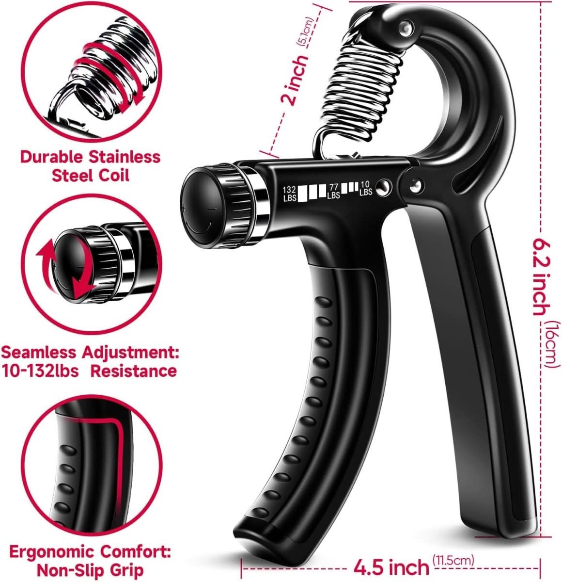 Adjustable hand amplifier for targeted grip strength training