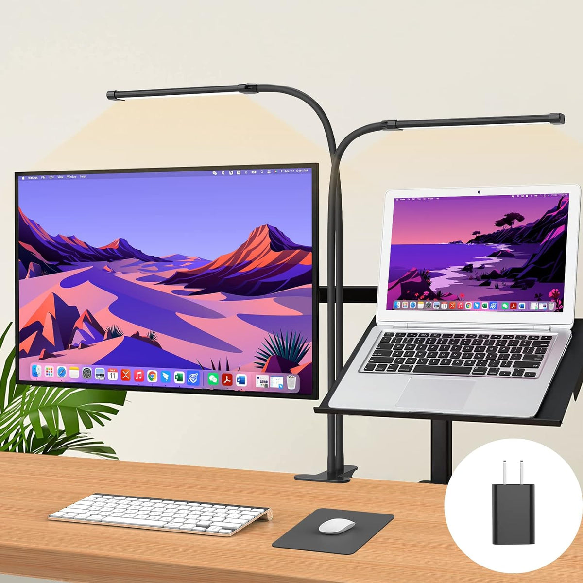 77 LED Desk Clamp Lamp with 70cm Flexible Gooseneck – Ravien