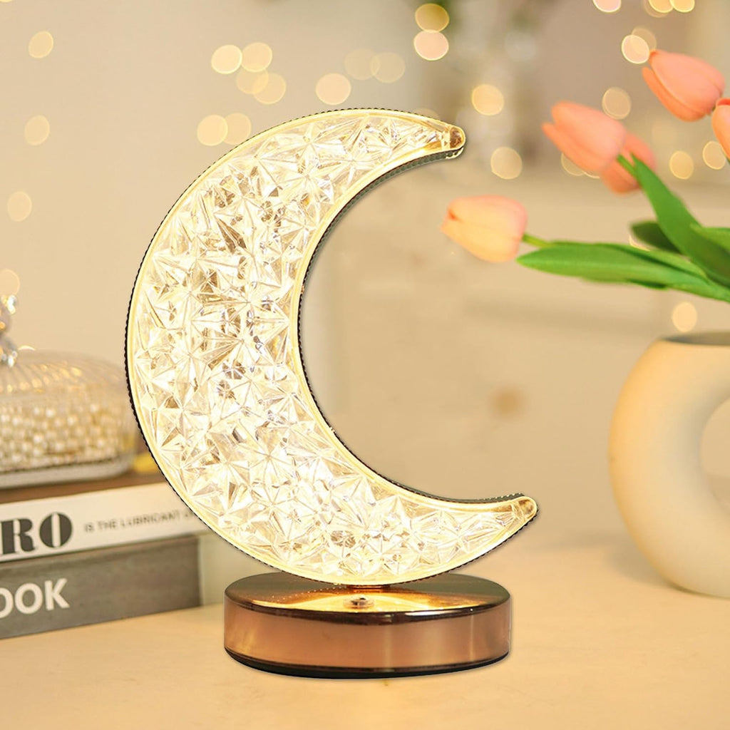 Half Moon Crystal Lamp