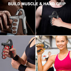 Adjustable Hand Grip Strengthener | 5–100KG Resistance | Rep Counter | Non-Slip Handles