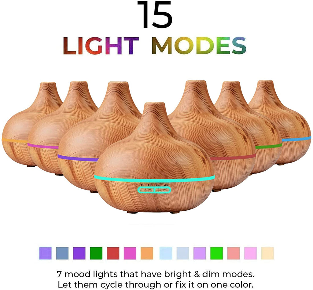 Ultrasound Diffuser & Top 10 Essential Oils - 400ml Diffuser