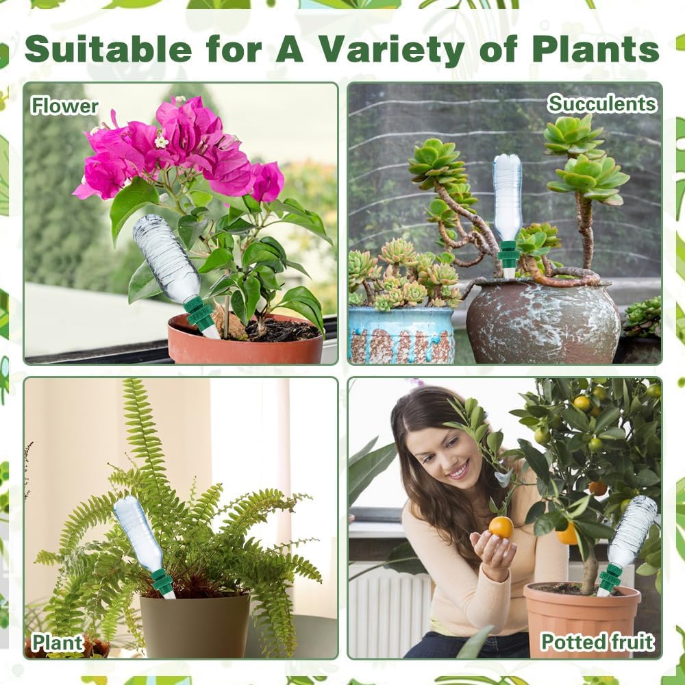 Self-watering spikes for plants – Automatic drip tips for bottles