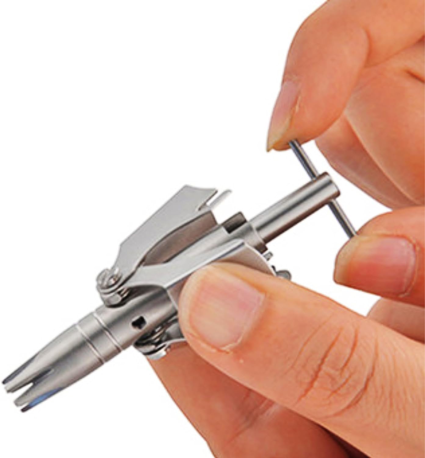 Nose hair remover made of stainless steel