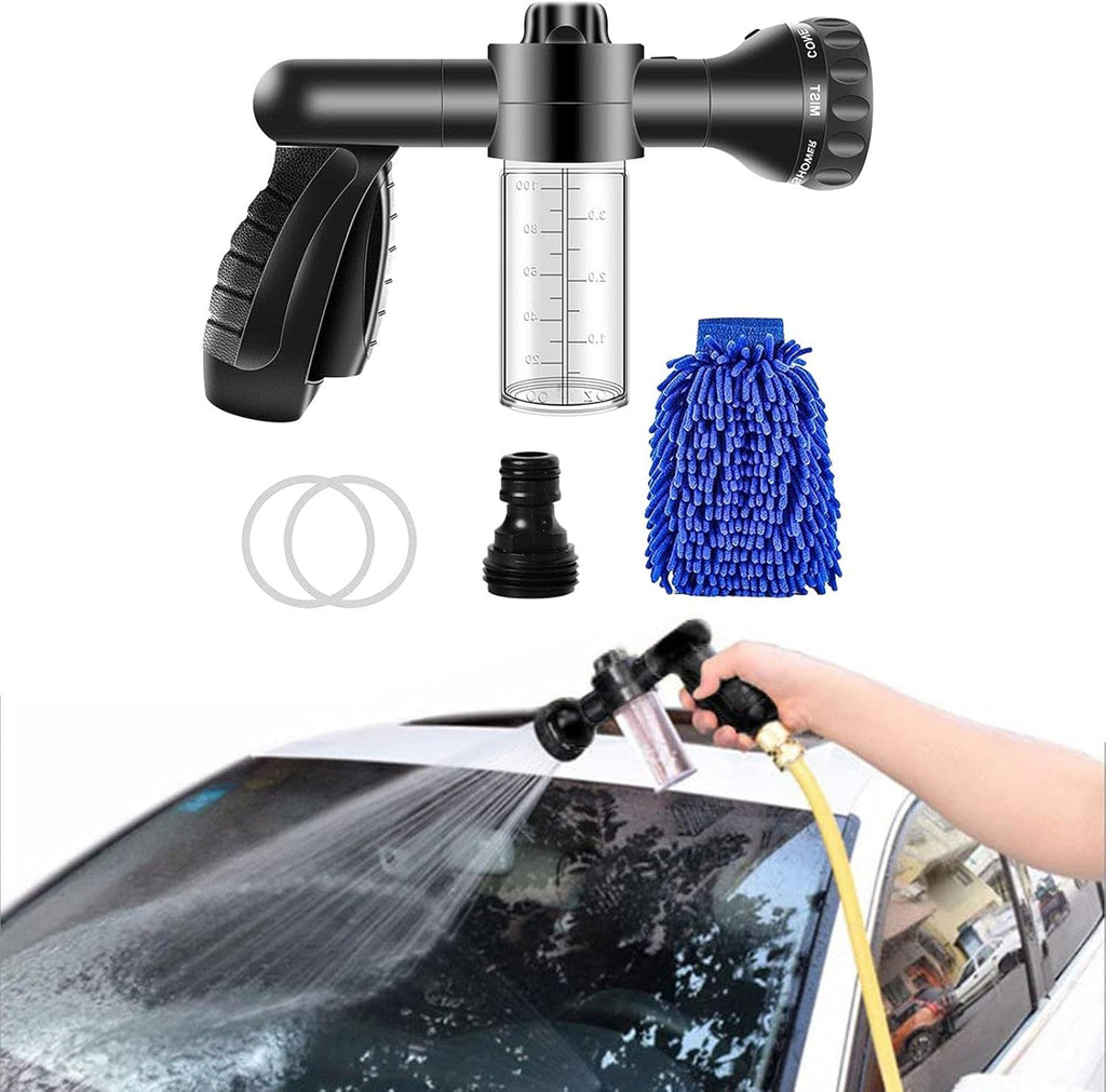 Multifunctional Car Wash Gun – Spray Gun with Microfiber Attachment for Thorough Cleaning