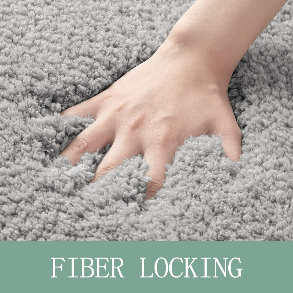Thick microfiber bath mat - Soft, absorbent, non-slip - Perfect for bathroom and bedroom