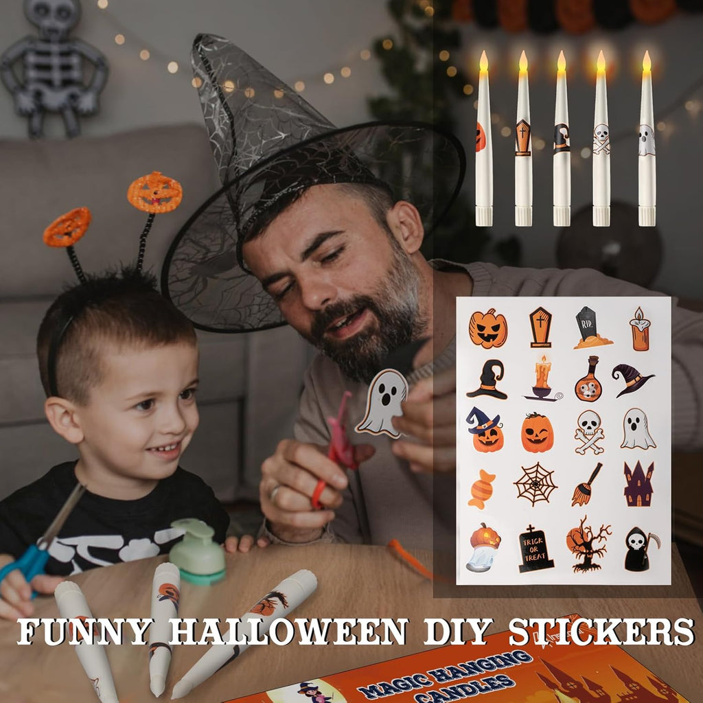 HALLOWEEN DECORATION CANDLES - 20PCS FLOATING CANDLES WITH WAND REMOTE